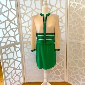 St. John Collection by Marie Gray Kelly Green skirt and coordinating jacket.